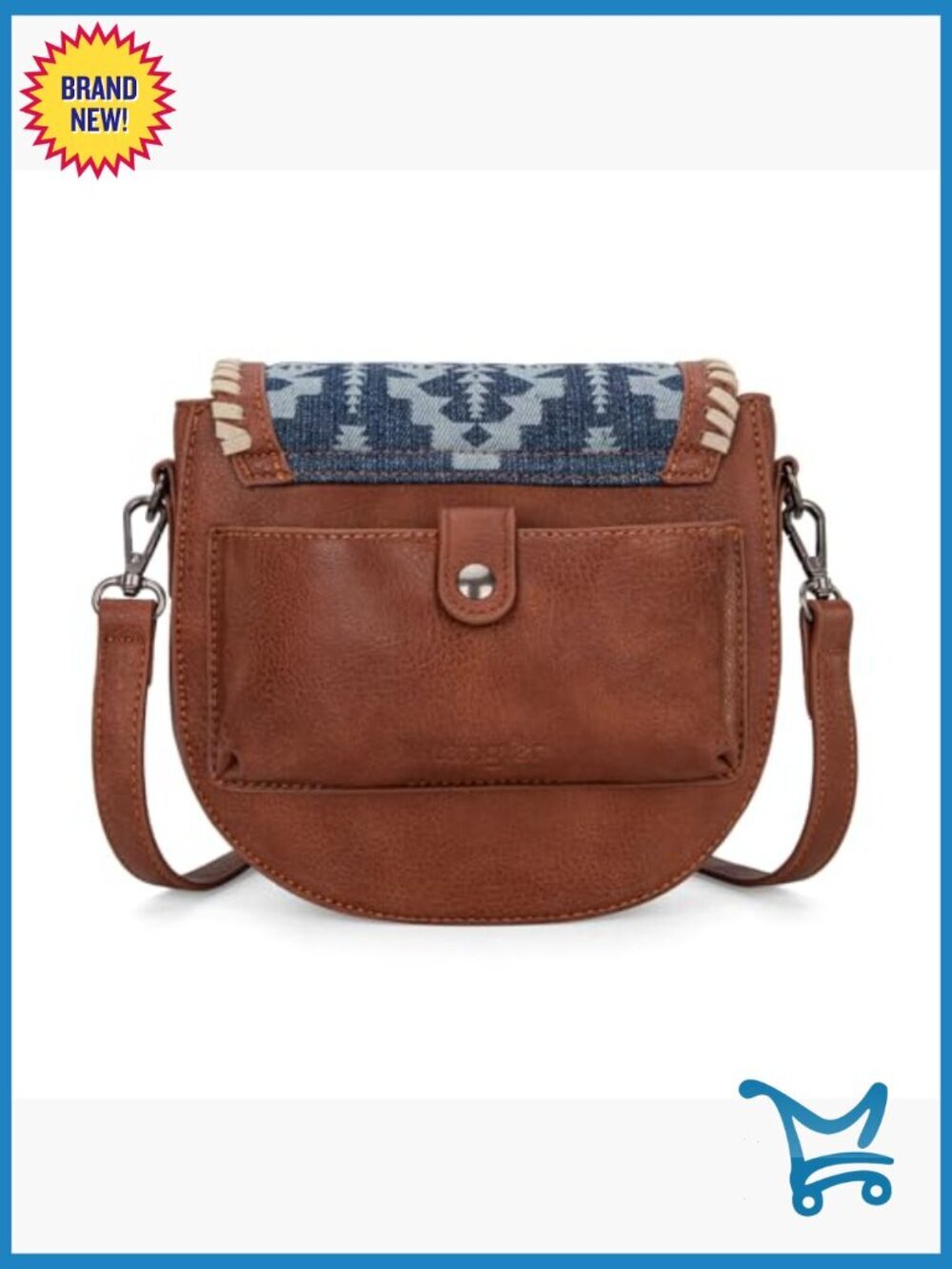 Small Crossbody Saddle Bag with Adjustable Strap and Multiple Pockets - Picture 2 of 7